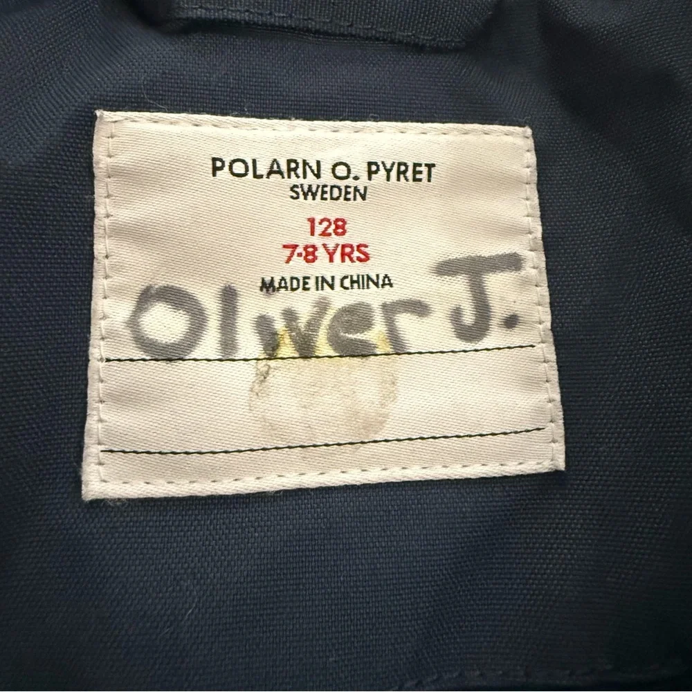 Polarn O. Pyret Kids Winter Ski Jacket Blue Waterproof 7–8Y 128 Snow‎ Gear